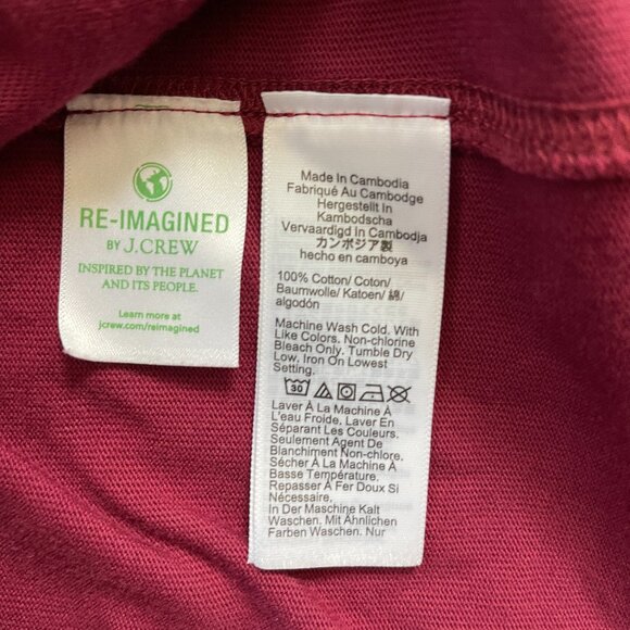 J Crew Reimagined Vintage Inspired 1/4 zip Elbow Patches Mens M TALL Preppy Red - Picture 8 of 9